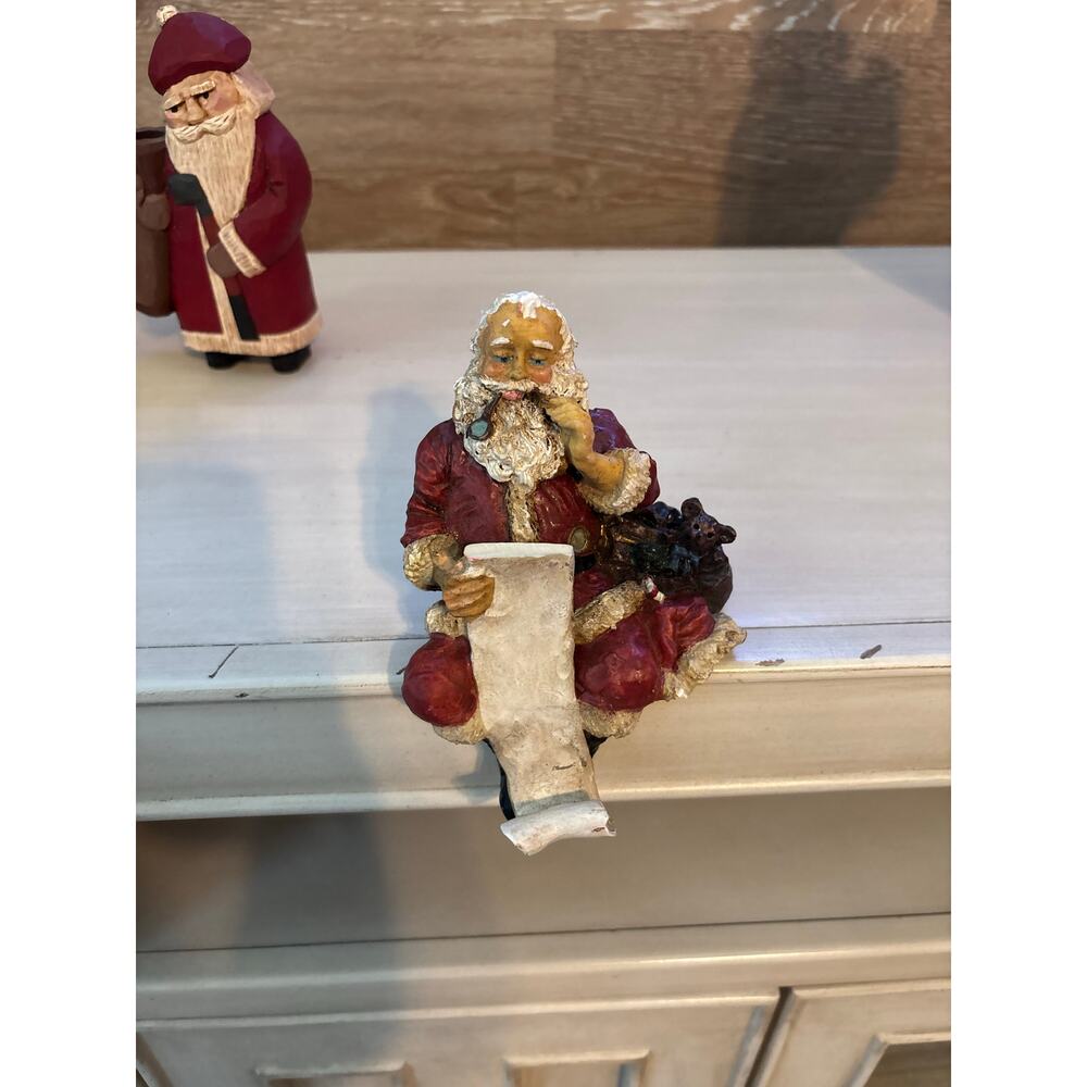 Santa Claus Stocking Hanger Checking His List